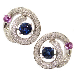 Sapphire and Diamond Earrings