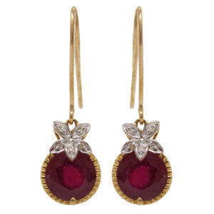 Ruby and Diamond Earrings