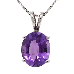 oval amethyst pendant