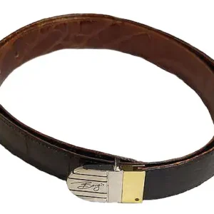 Reversible Belt - Black and Cognac Alligator
