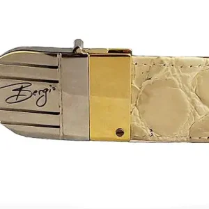 Reversible Belt - Cream and Cognac Alligator