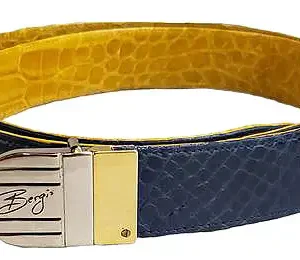 Reversible Belt - Yellow and Blue Alligator