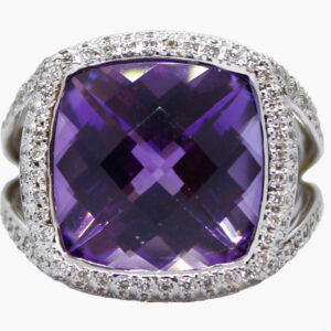 Amethyst and Diamond Ring