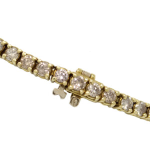 Champagne-colored Diamond Tennis Bracelet