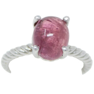 Cabochon Pink Tourmaline Ring