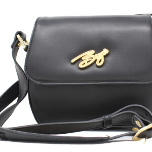Small Leather Crossbody Bag (Black)