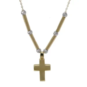 Gold Cross Pendant Necklace