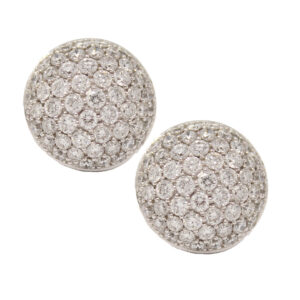Diamond Button Earrings