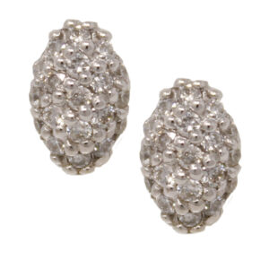 Diamond Oval Earrings