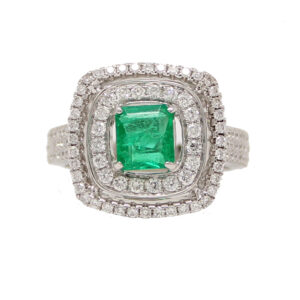 Emerald and Diamond Ring