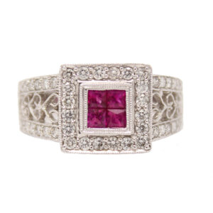 Art Deco-style Ruby Ring