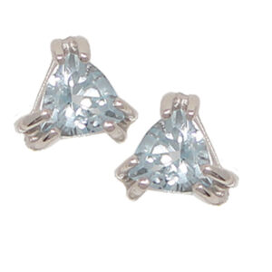 Trillion Aquamarine Earrings