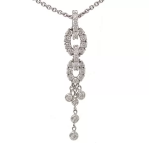 diamond dangling links pendant