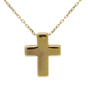 yellow gold cross pendant