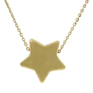 hollow gold star pendant