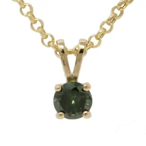 round green diamond pendant