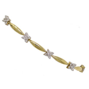 Gold and Diamond Link Bracelet